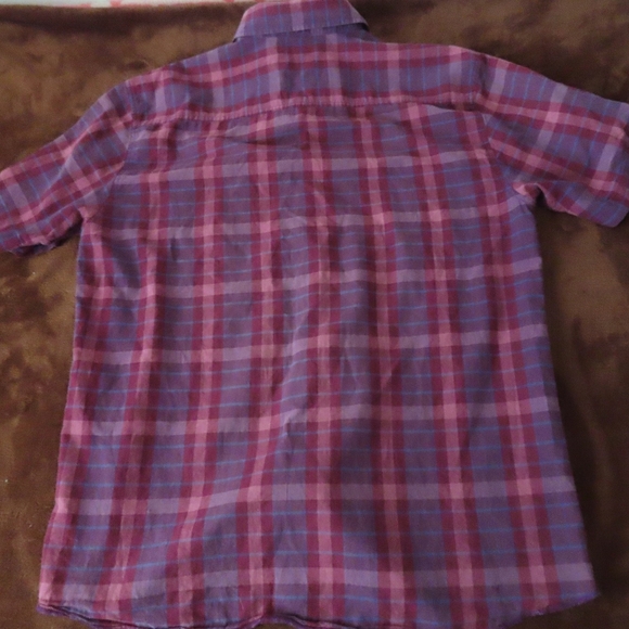 Rare Bryan Herman x Altamont Button Up Shirt Short Sleeve Purple Men’s Large - Picture 4 of 7